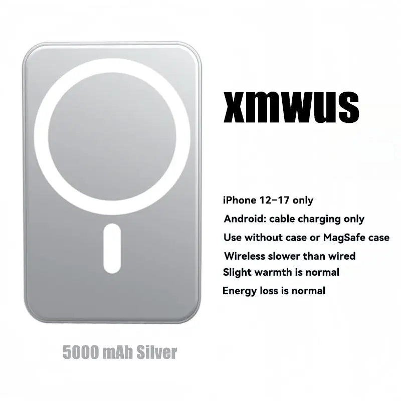 [Magnetic Power Bank]5000Mah Magnetic Power Bank for Iphone 12–17 Series, Works Best with Magsafe Case or No Case, Portable Wireless Charger Summerwins,#Dealsforyoudays