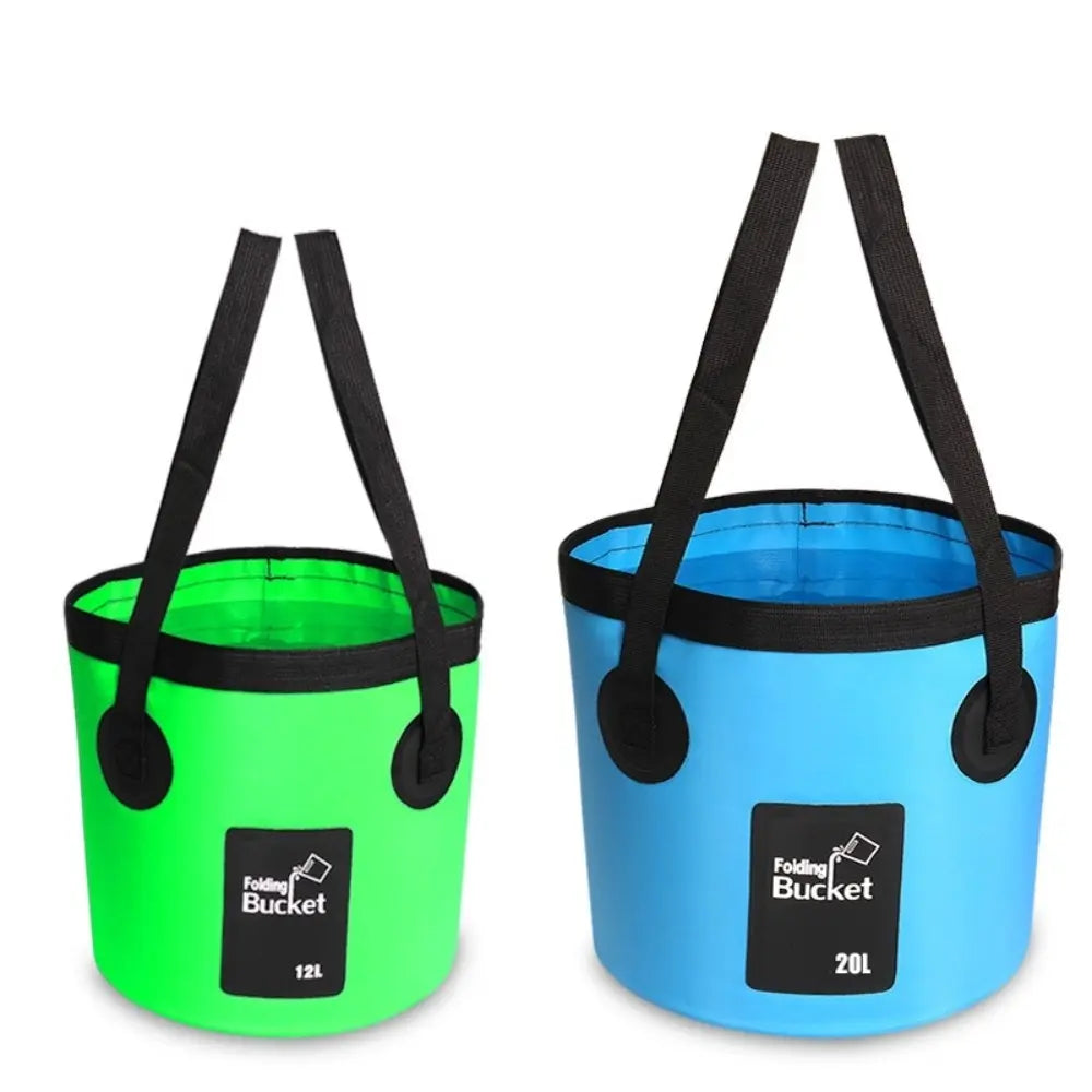 Portable Folding Water Bucket, Collapsible Water Container, 12 L / 20 L Water Storage Bag with Straps, Multifunctional Water Storage Bladder for Outdoor Camping and Hiking #GLOBAL PICKS
