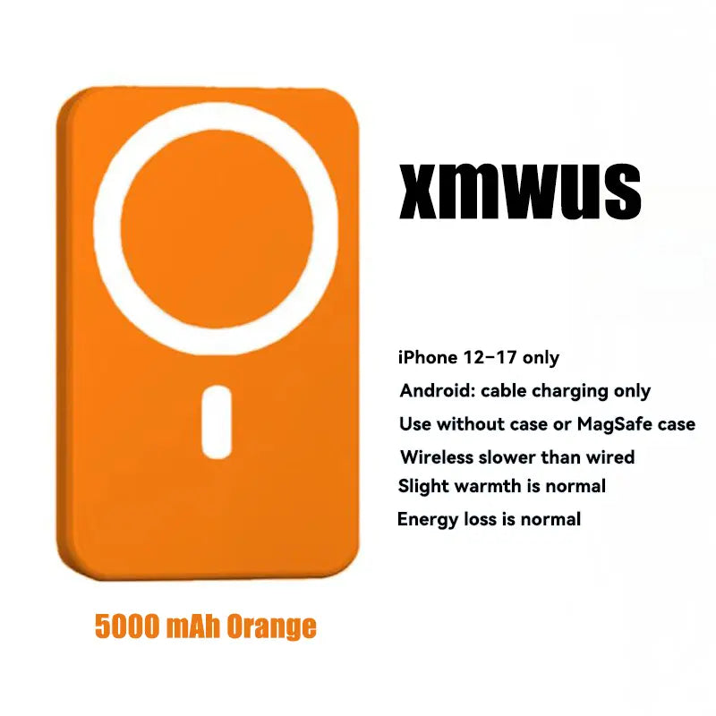 [Magnetic Power Bank]5000Mah Magnetic Power Bank for Iphone 12–17 Series, Works Best with Magsafe Case or No Case, Portable Wireless Charger Summerwins,#Dealsforyoudays