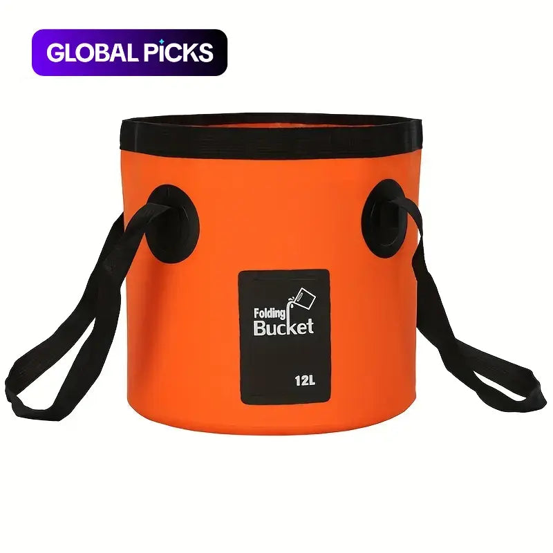 Portable Folding Water Bucket, Collapsible Water Container, 12 L / 20 L Water Storage Bag with Straps, Multifunctional Water Storage Bladder for Outdoor Camping and Hiking #GLOBAL PICKS