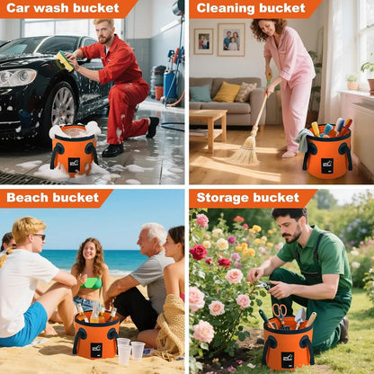 Portable Folding Water Bucket, Collapsible Water Container, 12 L / 20 L Water Storage Bag with Straps, Multifunctional Water Storage Bladder for Outdoor Camping and Hiking #GLOBAL PICKS