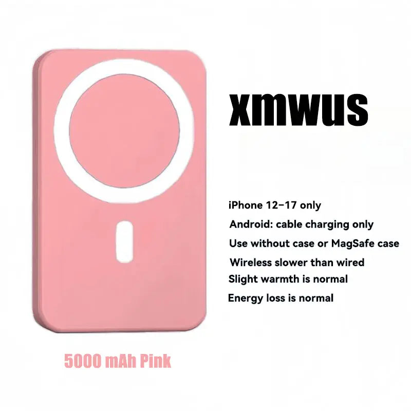 [Magnetic Power Bank]5000Mah Magnetic Power Bank for Iphone 12–17 Series, Works Best with Magsafe Case or No Case, Portable Wireless Charger Summerwins,#Dealsforyoudays