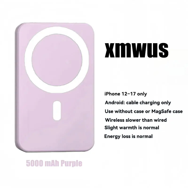[Magnetic Power Bank]5000Mah Magnetic Power Bank for Iphone 12–17 Series, Works Best with Magsafe Case or No Case, Portable Wireless Charger Summerwins,#Dealsforyoudays
