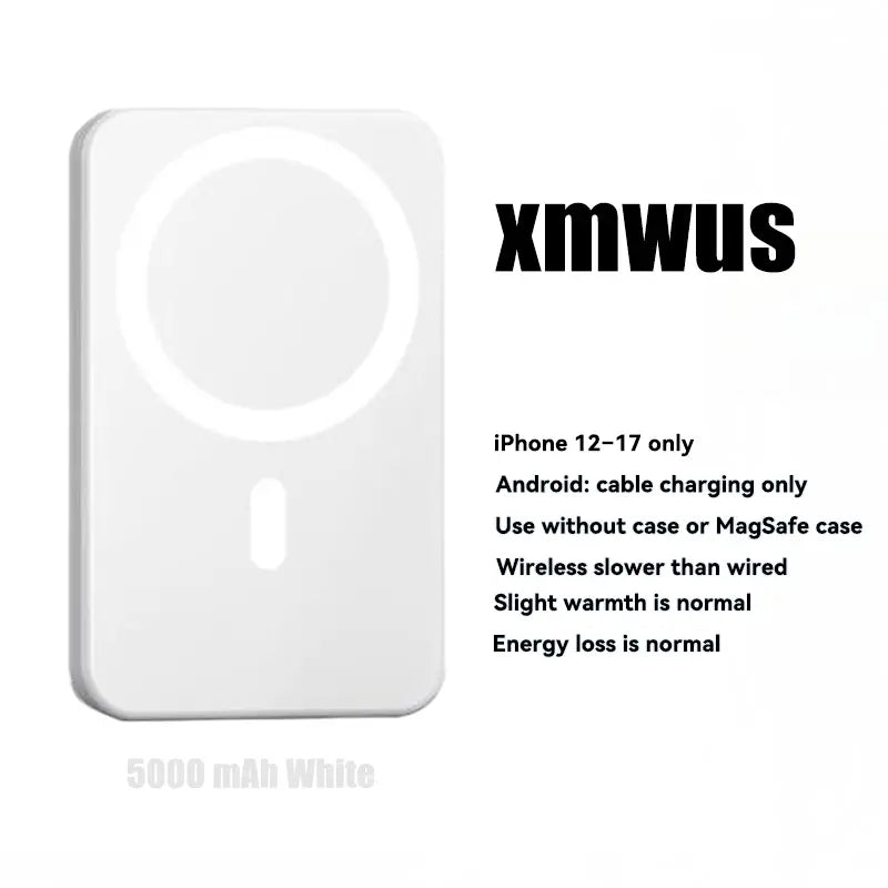 [Magnetic Power Bank]5000Mah Magnetic Power Bank for Iphone 12–17 Series, Works Best with Magsafe Case or No Case, Portable Wireless Charger Summerwins,#Dealsforyoudays