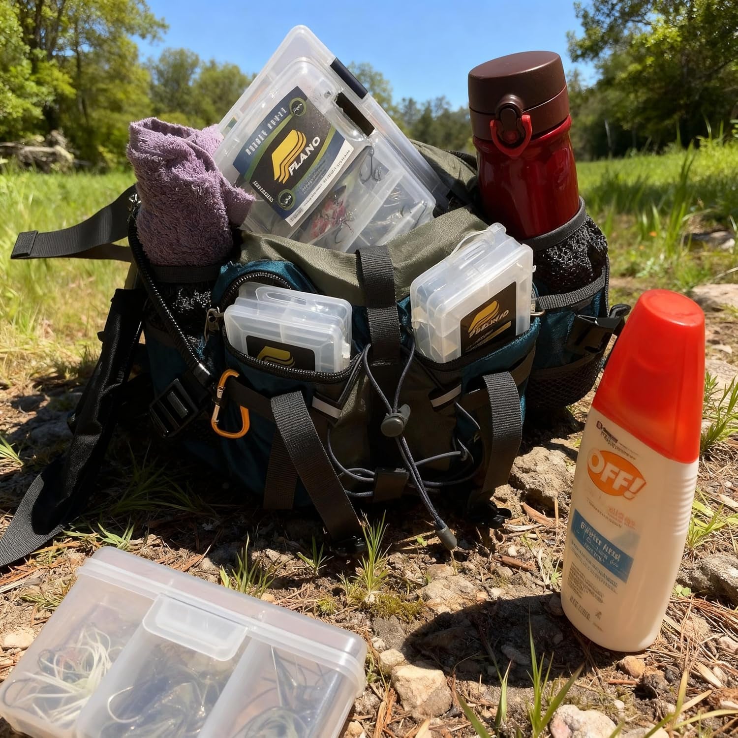 Waist Bag with Water Bottle Holder Hydration Hip Backpack Hiking Fanny Pack Utility Belt
