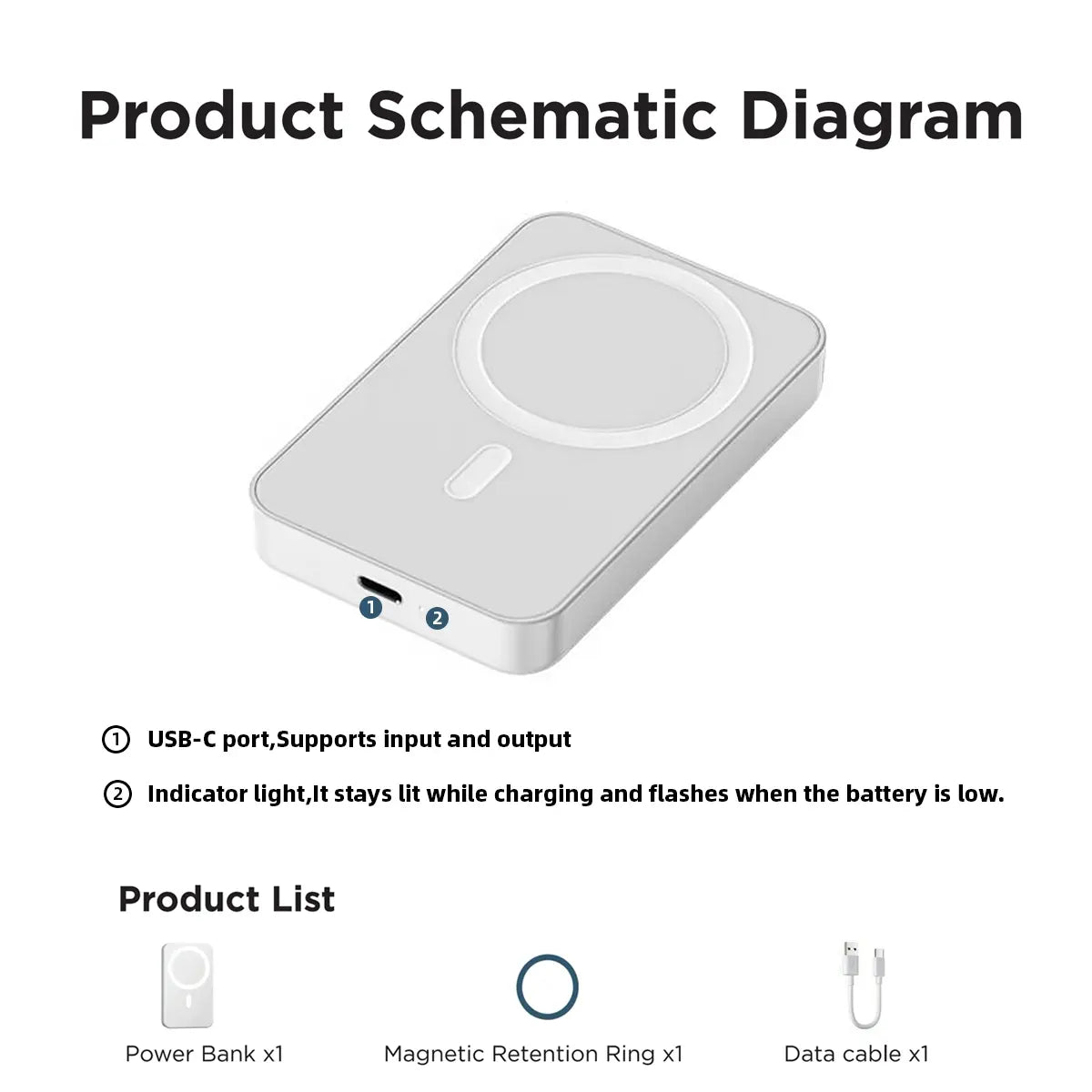 [Magnetic Power Bank]5000Mah Magnetic Power Bank for Iphone 12–17 Series, Works Best with Magsafe Case or No Case, Portable Wireless Charger Summerwins,#Dealsforyoudays