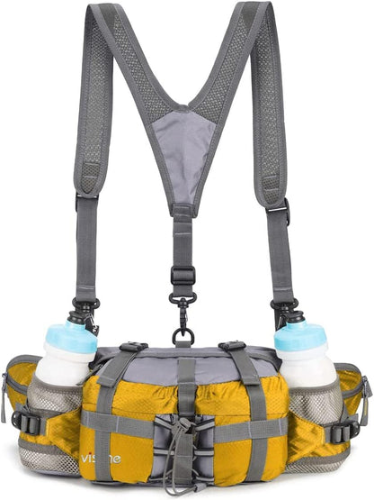 Waist Bag with Water Bottle Holder Hydration Hip Backpack Hiking Fanny Pack Utility Belt